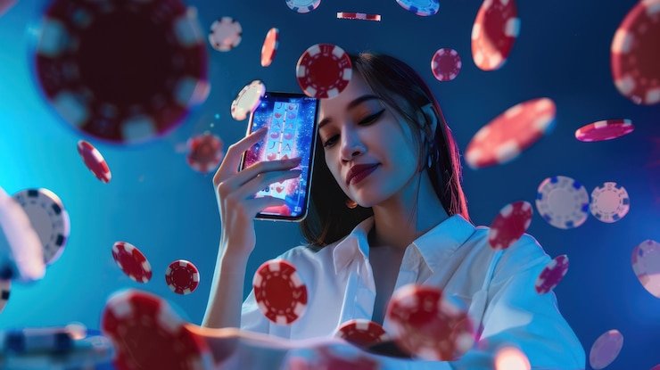 Tampilan studio dealer Lightning Baccarat di aplikasi lonte jitu